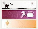 abstract halloween banner series set24