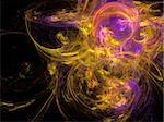 Abstract background. Orange - purple palette. Raster fractal graphics.