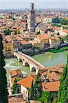 Verona panoramic view from the hill, Italy