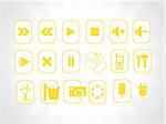 abstract vector yellow logo element illustrations