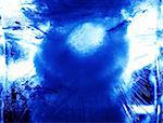 Abstract ice figure, in blue light