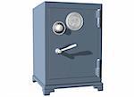 Isolated illustration of a secure locked safe