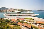 large passenger vessel in Dubrovnik harbour