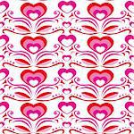 Seamless pattern with hearts for St. Valentine day