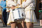 girls with drums on the entertainment event