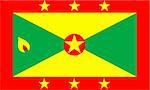 2D illustration of the flag of Grenada