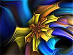 A fancy fractal flower abstract.