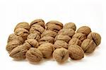 Fresh Walnuts on bright background