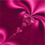 Silky, floral shapes abstract on purple