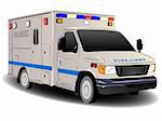 Modern Ambulance Illustration over White