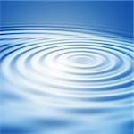 water ripples on blue background