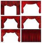 Theater Stage Drape Curtain Elements to Easily Extract and Design Your Own Background