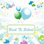back to school; abstract colorful design for kids