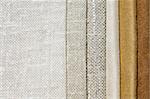 Beige tone color palette samples of fabric