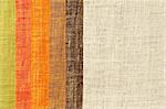 Warm tone color palette samples of linen