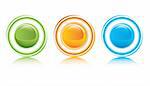 glossy shiny buttons / colorful vector icon