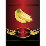 Banana Chocolate Label Vector