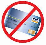 Not Accepted Creditcard Vector