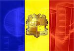 Flag of Andorra, national country symbol illustration