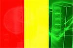Flag of Guinea, national country symbol illustration