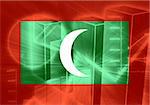 Flag of Maldives, national country symbol illustration