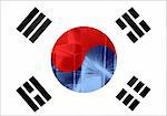 Flag of South Korea, national country symbol illustration
