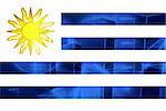 Flag of Uruguay, national country symbol illustration