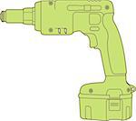 An illustration of cordless drill on a white background