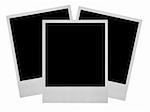 three photo frames on white background, minimal shadow underneath