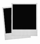 two photo frames on white background