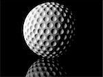 A white golf ball isolated over a background.