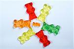 Colorful gummy bear candy