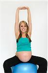 Pregnant girl exercising