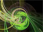 green abstract vibrant galaxy design