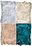 Old paper grunge textures set, great for textures and backgrounds for your projects