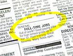 Job ad in the classified section of the paper