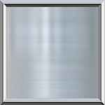 great image of shiny silver or steel plate in frame