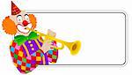 Clown the trumpeter – one of series of clowns musicians