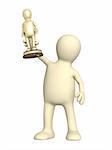 Award - puppet with a gold figurine