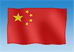 Waving flag of china