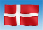 Waving flag of denmark