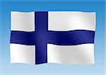 Waving flag of finland