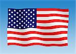 Waving flag of USA/ America