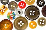 A Collection of Antique buttons in Assorted Colors