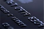 Close up of unbranded, unidentifiable bank card.