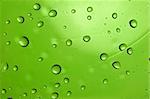 Water droplets on green surface