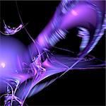 Abstract background. Blue - purple palette. Raster fractal graphics.