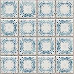 An illustration of a seamless texture Delft tiles