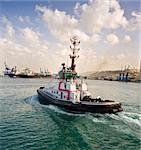 tugboat at Haifa port, Israel