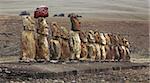 A platform with statues on Easter Island